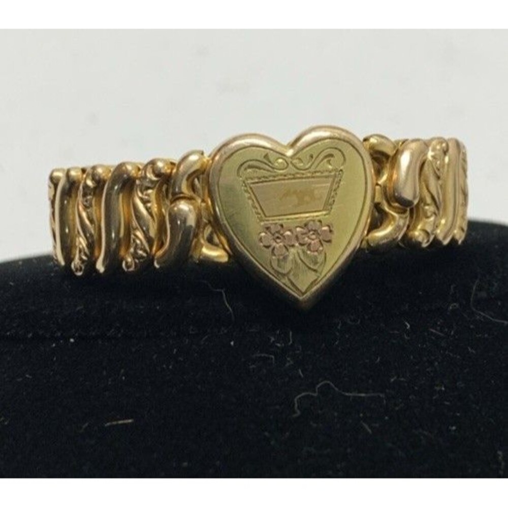 Vintage American Queen Pitman Keeler Gold Filled Expansion Sweetheart Bracelet